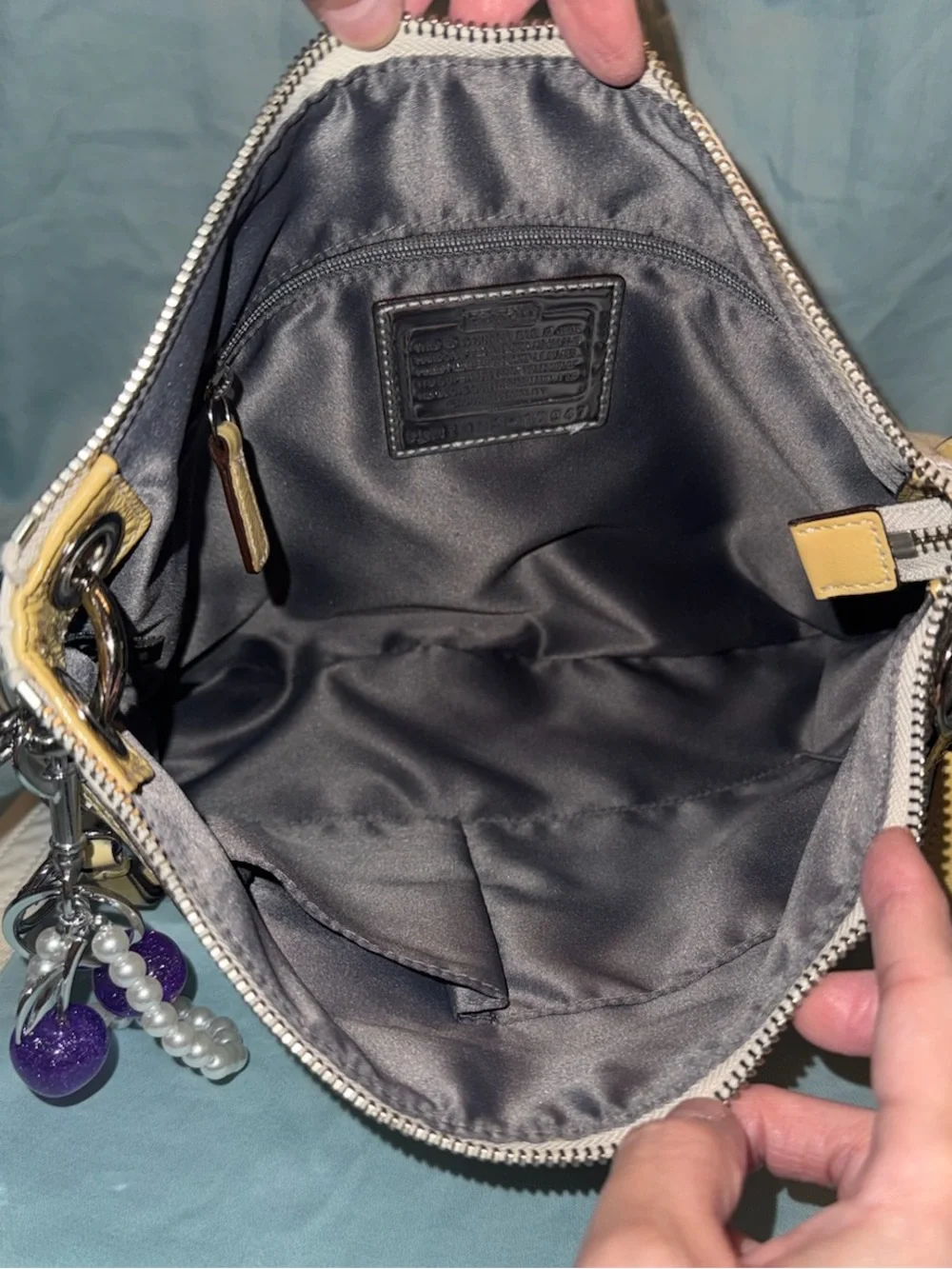 Coach Poppy Signature Sateen Hippie Crossbody Bag